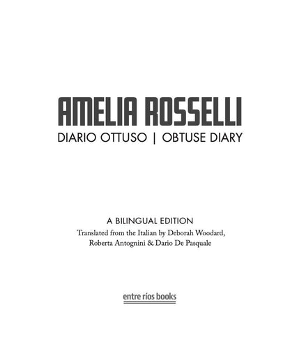 Obtuse Diary - Entre Ríos Books